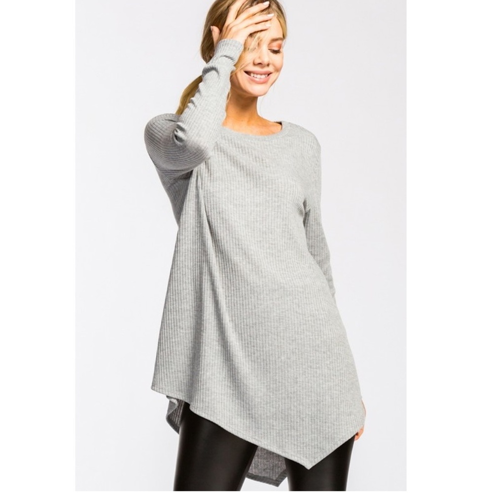 NWT Gorgeous Asymmetric Ribbed Tunic - Picture 3 of 4